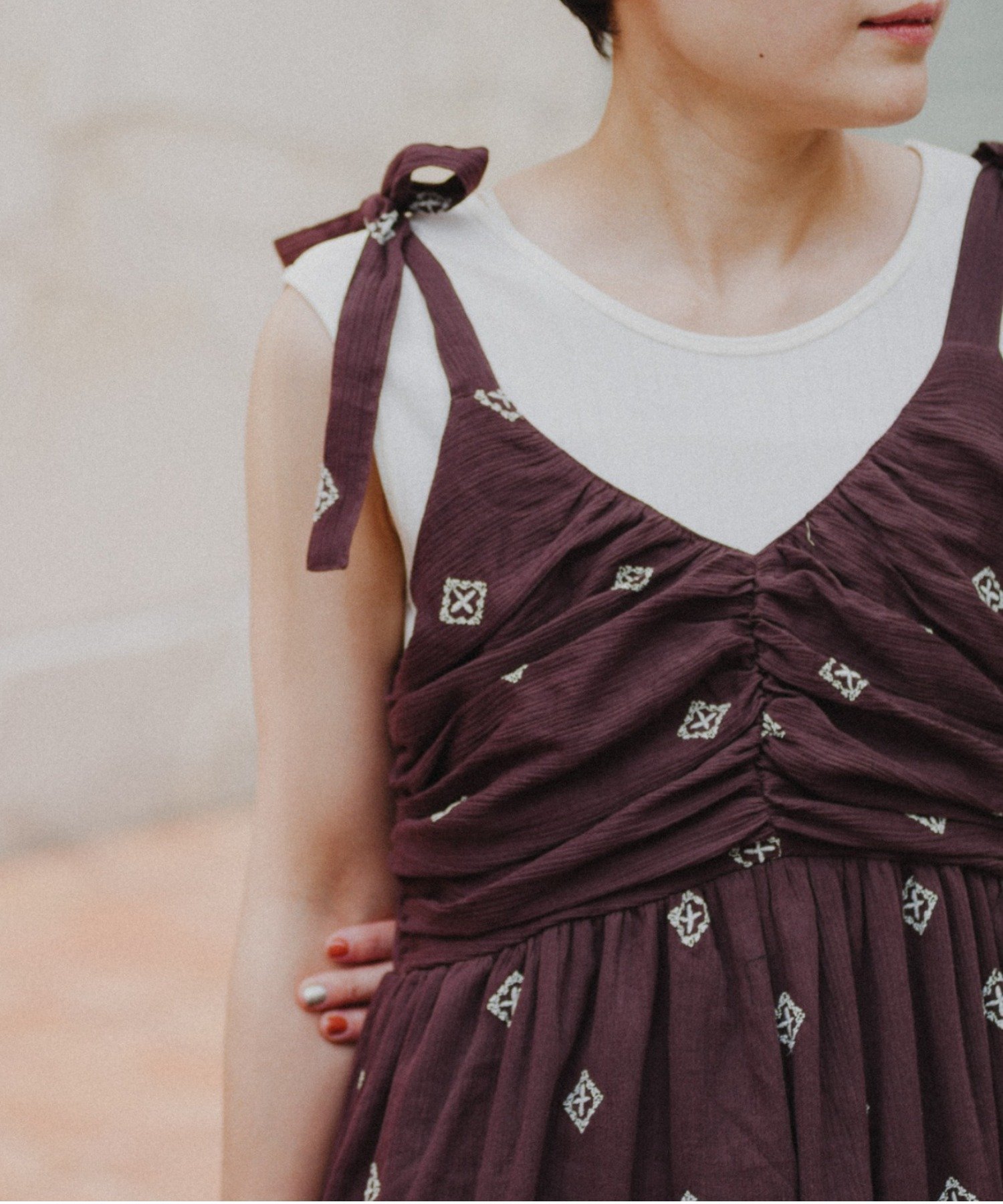 【チャオパニックティピー/CIAOPANIC TYPY】の【aguni】 エンブロイダリーティアードキャミワンピ インテリア・キッズ・メンズ・レディースファッション・服の通販 founy(ファニー) ファッション Fashion レディースファッション Fashion for Women ワンピース Dresses キャミソールワンピース Camisole Dresses インド Indian Textile インナー Innerwear カラフル Colorful Design タンク Tank Top, Sleeveless Top デニム Denim, Jeans Material フリル Frill, Ruffle プリント Print, Printed Pattern レース Lace, Lace Fabric おすすめ Recommended / Our Picks ブラウン|ID: prp329100004799093 ipo3291000000034819751