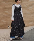 【チャオパニックティピー/CIAOPANIC TYPY】の【aguni】 エンブロイダリーティアードキャミワンピ 人気、トレンドファッション・服の通販 founy(ファニー) ファッション Fashion レディースファッション Fashion for Women ワンピース Dresses キャミソールワンピース Camisole Dresses インド Indian Textile インナー Innerwear カラフル Colorful Design タンク Tank Top, Sleeveless Top デニム Denim, Jeans Material フリル Frill, Ruffle プリント Print, Printed Pattern レース Lace, Lace Fabric おすすめ Recommended / Our Picks thumbnail ブラック|ID: prp329100004799093 ipo3291000000034819753