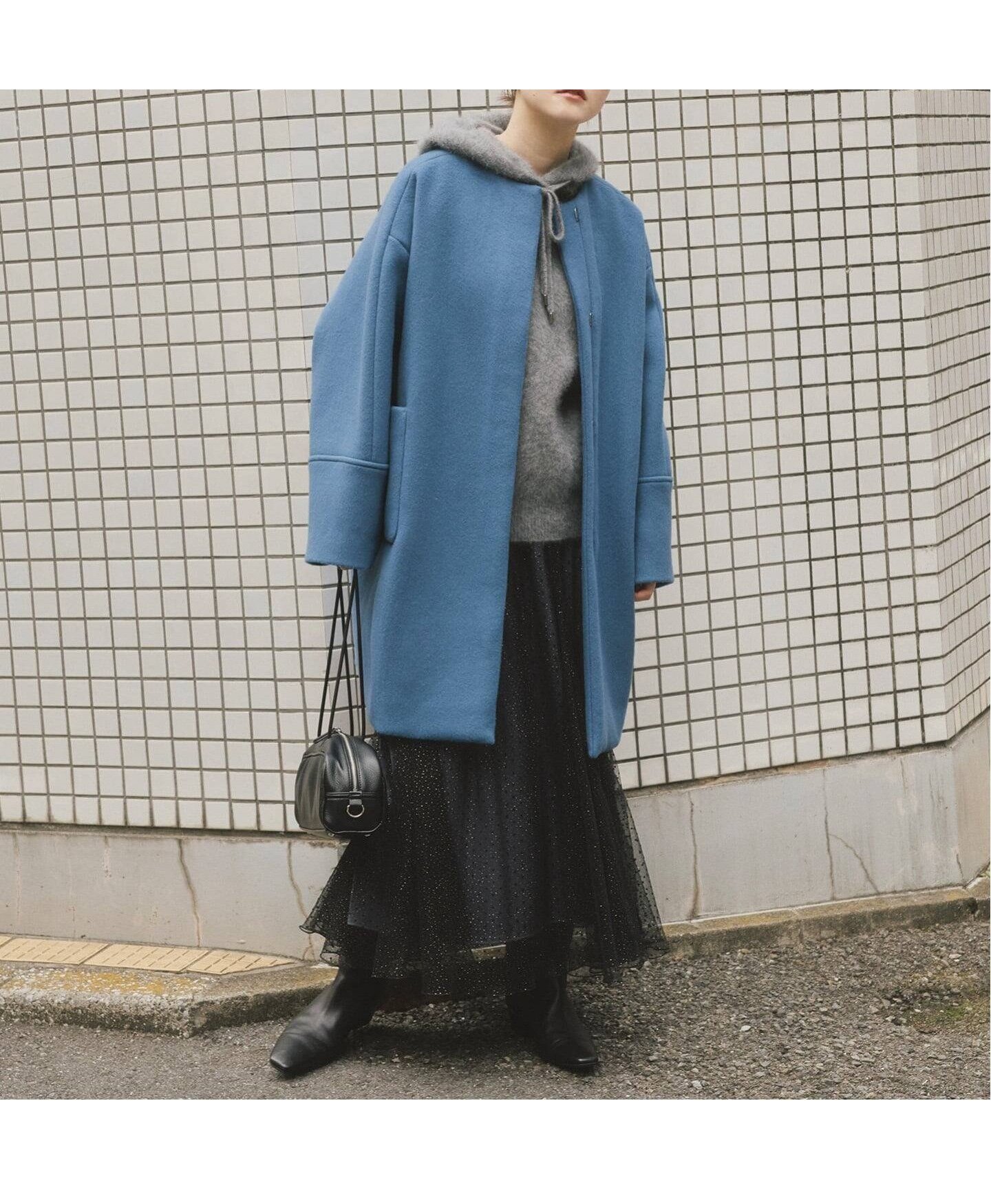 【イエナ/IENA】のSuper140 フォルムコート インテリア・キッズ・メンズ・レディースファッション・服の通販 founy(ファニー) ファッション Fashion レディースファッション Fashion for Women アウター Coat / Outerwear Collection コート・ロングコート・ピーコート Long Coats, Peacoats & More 2025年 2025 2025-2026秋冬・A/W Autumn/Winter 2025–26 AW25–26 カフス Cuff Design パッチ Patch, Appliqué フォルム Silhouette, Form ポケット Pocket, Pocket Detail 別注 Limited Edition, Custom Order ブルー|ID: prp329100004799096 ipo3291000000034819769