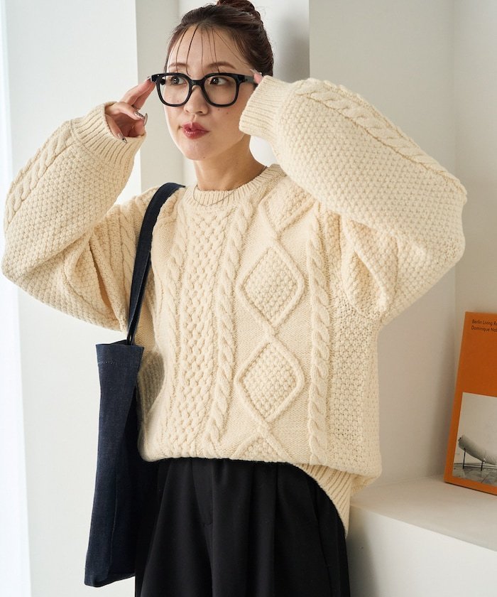 【フリークスストア/FREAK'S STORE】のビックシルエット ケーブルニット プルオーバー【限定展開】 25AW 人気、トレンドファッション・服の通販 founy(ファニー) 　ファッション　Fashion　レディースファッション　Fashion for Women　トップス・カットソー　Cut & Sew Tops　ニット　Knit Tops & Sweaters　カジュアルプルオーバー・ニットトップス　Pullovers & Knit Tops / Casual Pullovers　2025年　2025　2025-2026秋冬・A/W　Autumn/Winter 2025–26 AW25–26　冬　Winter / This Winter　おすすめ　Recommended / Our Picks　カーゴパンツ　Cargo Pants, Utility Pants　ショルダー　Shoulder, Shoulder Strap　スニーカー　Sneakers, Trainers　タートル　Turtleneck, Turtle Collar　デニム　Denim, Jeans Material　ドロップ　Drop Shoulder, Dropped Style　ビッグ　Big, Oversized　ベーシック　Basic, Essential　リラックス　Relax, Relaxed Fit　ワイド　Wide, Wide Fit　人気　Popular, Best Seller　A/W・秋冬　Autumn/Winter　 other-1|ID: prp329100004799108 ipo3291000000034883539