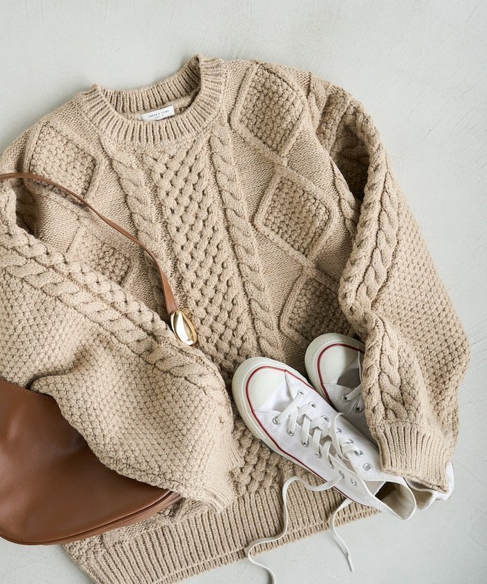 【フリークスストア/FREAK'S STORE】のビックシルエット ケーブルニット プルオーバー【限定展開】 25AW インテリア・キッズ・メンズ・レディースファッション・服の通販 founy(ファニー) 　ファッション　Fashion　レディースファッション　Fashion for Women　トップス・カットソー　Cut & Sew Tops　ニット　Knit Tops & Sweaters　カジュアルプルオーバー・ニットトップス　Pullovers & Knit Tops / Casual Pullovers　2025年　2025　2025-2026秋冬・A/W　Autumn/Winter 2025–26 AW25–26　冬　Winter / This Winter　おすすめ　Recommended / Our Picks　カーゴパンツ　Cargo Pants, Utility Pants　ショルダー　Shoulder, Shoulder Strap　スニーカー　Sneakers, Trainers　タートル　Turtleneck, Turtle Collar　デニム　Denim, Jeans Material　ドロップ　Drop Shoulder, Dropped Style　ビッグ　Big, Oversized　ベーシック　Basic, Essential　リラックス　Relax, Relaxed Fit　ワイド　Wide, Wide Fit　人気　Popular, Best Seller　A/W・秋冬　Autumn/Winter　ベージュ|ID: prp329100004799108 ipo3291000000034883542