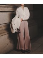 【アニュアンス/anuans】のトリアセバックサテンフレアパンツ 人気、トレンドファッション・服の通販 founy(ファニー) ファッション Fashion レディースファッション Fashion for Women パンツ Pants & Trousers バッグ Bags サテン Satin, Glossy Fabric フレア Flare, Flared フロント Front, Front Design thumbnail GRAYISH PINK|ID: prp329100004799119 ipo3291000000034880411