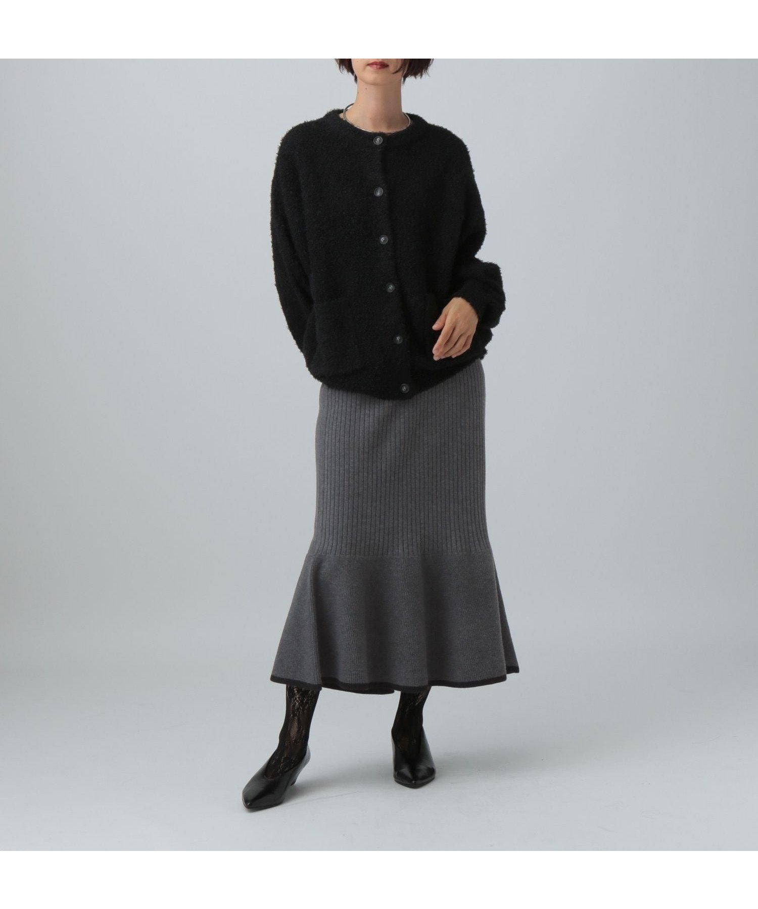 【レプシィム ローリーズファーム/LEPSIM LOWRYS FARM】のポケカーディガン*フレアスカート《2点セット》 インテリア・キッズ・メンズ・レディースファッション・服の通販 founy(ファニー) ファッション Fashion レディースファッション Fashion for Women スカート Skirts Aライン・フレアスカート A-Line & Flared Skirts カーディガン Cardigan, Knitwear スニーカー Sneakers, Trainers フレア Flare, Flared ポケット Pocket, Pocket Detail ブラック09|ID: prp329100004799151 ipo3291000000034820118