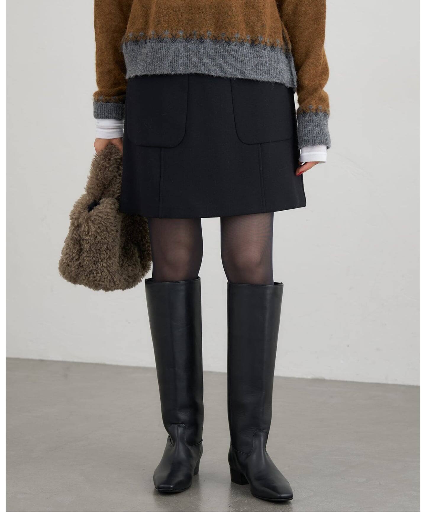 【イエナ/IENA】の《追加》FLEXウールライトミニスカート インテリア・キッズ・メンズ・レディースファッション・服の通販 founy(ファニー) 　ファッション　Fashion　レディースファッション　Fashion for Women　スカート　Skirts　ミニスカート　Mini Skirts　2025年　2025　2025-2026秋冬・A/W　Autumn/Winter 2025–26 AW25–26　ダブル　Double, Double-Breasted　トレンド　Trend, Trending Now　ベーシック　Basic, Essential　ポケット　Pocket, Pocket Detail　ミニスカート　Mini Skirt, Short Skirt　人気　Popular, Best Seller　ブラック|ID: prp329100004799182 ipo3291000000034820362