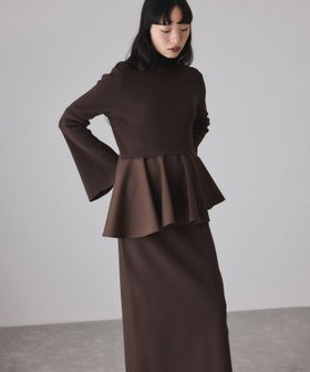 【アダム エ ロペ/ADAM ET ROPE'】の【サステナブル】ペプラムコンビニットワンピース/オケージョン対応 人気、トレンドファッション・服の通販 founy(ファニー) ファッション Fashion レディースファッション Fashion for Women ワンピース Dresses ニットワンピース Knit Dresses オケージョン Occasion Wear コンパクト Compact, Small Size ジャケット Jacket, Outerwear ストレッチ Stretch, Stretchy Fabric スニーカー Sneakers, Trainers スリーブ Sleeve, Long Sleeve / Short Sleeve ダウン Down, Puffer ツイル Twist, Twisted Detail 定番 Standard, Basic Item 人気 Popular, Best Seller フレア Flare, Flared ブルゾン Blouson, Bomber Jacket ペプラム Peplum, Flared Hem ポケット Pocket, Pocket Detail A/W・秋冬 Autumn/Winter おすすめ Recommended / Our Picks 2026年 2026 |ID:prp329100004799204