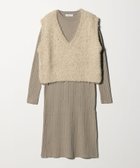 【ユナイテッドアローズ/UNITED ARROWS】のVネックベスト+リブワンピース A DAY IN THE LIFE BEIGE|ID:prp329100004799222