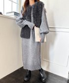 【アンドミー/andme】の指穴 サムホール ボリューム袖 ニット ワンピース 人気、トレンドファッション・服の通販 founy(ファニー) ファッション Fashion レディースファッション Fashion for Women ワンピース Dresses ニットワンピース Knit Dresses アクリル Acrylic Material スリット Slit, Slit Detail ロング Long, Long-Length おすすめ Recommended / Our Picks thumbnail グレー|ID: prp329100004799233 ipo3291000000034872310