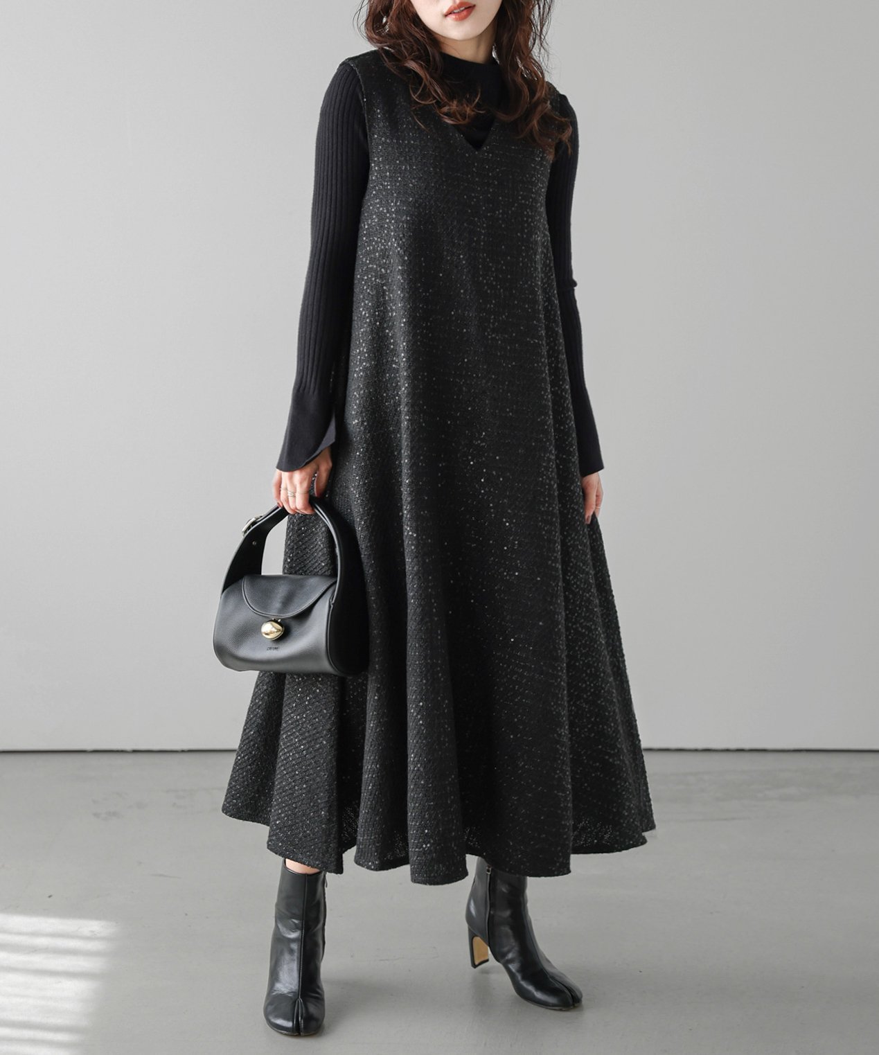 【ラジュール/Lajour】のツイードスパンコールドレスワンピ 人気、トレンドファッション・服の通販 founy(ファニー) 　ファッション　Fashion　レディースファッション　Fashion for Women　ワンピース　Dresses　フォーマル・パーティードレス・結婚式用ドレス　Elegant & Casual Dresses　スニーカー　Sneakers, Trainers　スパンコール　Sequins, Sequin Embellishment　ダウン　Down, Puffer　ツイード　Twill, Twill Weave　デニム　Denim, Jeans Material　フロント　Front, Front Design　エレガント 上品　Elegant　結婚式　Wedding　 other-1|ID: prp329100004799279 ipo3291000000034883297