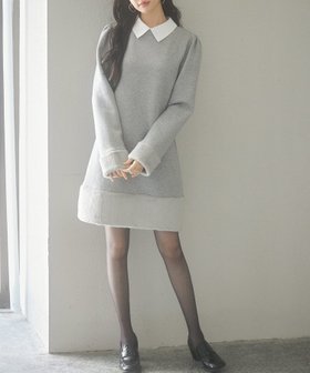 【セゾンドパピヨン/SAISON DE PAPILLON】の2wayネックポンチ素材膝丈ワンピース 人気、トレンドファッション・服の通販 founy(ファニー) ファッション Fashion レディースファッション Fashion for Women ワンピース Dresses なめらか Smooth, Silky Texture ガーリー Girly, Feminine Style ショート Short, Short Length ストレッチ Stretch, Stretchy Fabric |ID:prp329100004799292