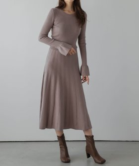 【ラジュール/Lajour】のリブニットワンピース 人気、トレンドファッション・服の通販 founy(ファニー) ファッション Fashion レディースファッション Fashion for Women ワンピース Dresses ニットワンピース Knit Dresses エレガント 上品 Elegant セットアップ Set-Up, Coordinated Outfit バランス Balance, Style Balance フレア Flare, Flared リブニット Rib Knit, Ribbed Knit |ID:prp329100004799293