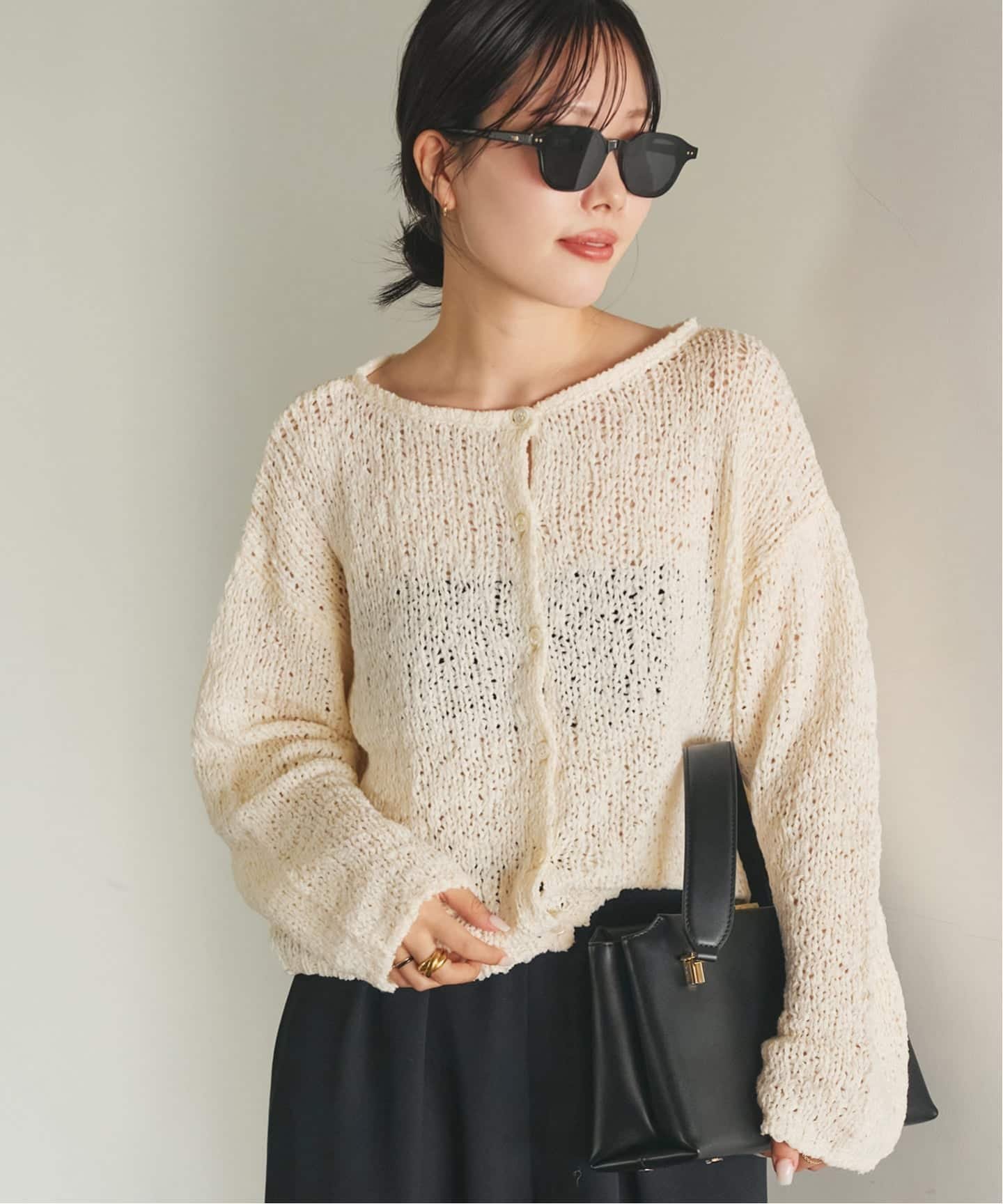 【プラージュ/Plage】のFringe yarn カーディガン インテリア・キッズ・メンズ・レディースファッション・服の通販 founy(ファニー) ファッション Fashion レディースファッション Fashion for Women トップス・カットソー Cut & Sew Tops カーディガン・羽織り Layered Style Cardigans カーディガン Cardigan, Knitwear コンパクト Compact, Small Size スラックス Slacks, Dress Pants デニム Denim, Jeans Material バランス Balance, Style Balance ロング Long, Long-Length ワイド Wide, Wide Fit ナチュラル|ID: prp329100004799297 ipo3291000000034820985