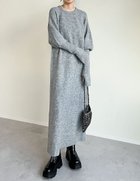 【リエディ/Re:EDIT】の指穴リブニットワンピース 人気、トレンドファッション・服の通販 founy(ファニー) ファッション Fashion レディースファッション Fashion for Women ワンピース Dresses ニットワンピース Knit Dresses コンパクト Compact, Small Size シンプル Simple, Minimal ストレート Straight, Straight Cut ストール Stole, Wrap スリーブ Sleeve, Long Sleeve / Short Sleeve バランス Balance, Style Balance フェミニン Feminine, Girly マフラー Scarf, Muffler thumbnail グレー|ID: prp329100004799304 ipo3291000000034821019