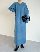 【リエディ/Re:EDIT】の指穴リブニットワンピース 人気、トレンドファッション・服の通販 founy(ファニー) ファッション Fashion レディースファッション Fashion for Women ワンピース Dresses ニットワンピース Knit Dresses コンパクト Compact, Small Size シンプル Simple, Minimal ストレート Straight, Straight Cut ストール Stole, Wrap スリーブ Sleeve, Long Sleeve / Short Sleeve バランス Balance, Style Balance フェミニン Feminine, Girly マフラー Scarf, Muffler thumbnail ブルー|ID: prp329100004799304 ipo3291000000034821026