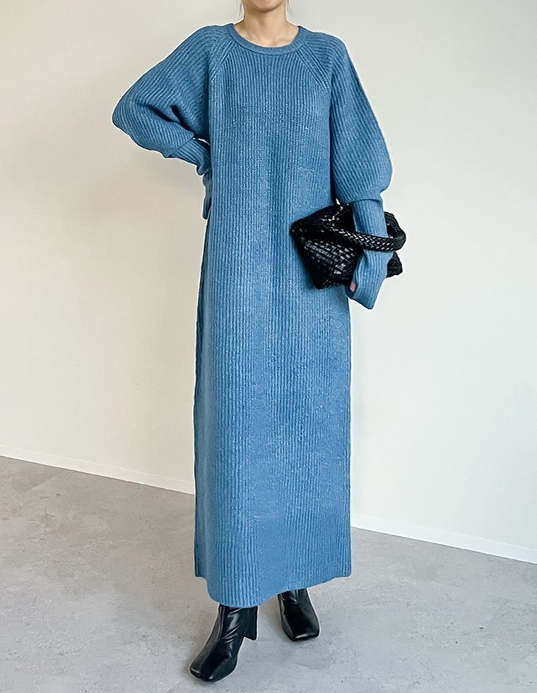 【リエディ/Re:EDIT】の指穴リブニットワンピース インテリア・キッズ・メンズ・レディースファッション・服の通販 founy(ファニー) ファッション Fashion レディースファッション Fashion for Women ワンピース Dresses ニットワンピース Knit Dresses コンパクト Compact, Small Size シンプル Simple, Minimal ストレート Straight, Straight Cut ストール Stole, Wrap スリーブ Sleeve, Long Sleeve / Short Sleeve バランス Balance, Style Balance フェミニン Feminine, Girly マフラー Scarf, Muffler ブルー|ID: prp329100004799304 ipo3291000000034821026