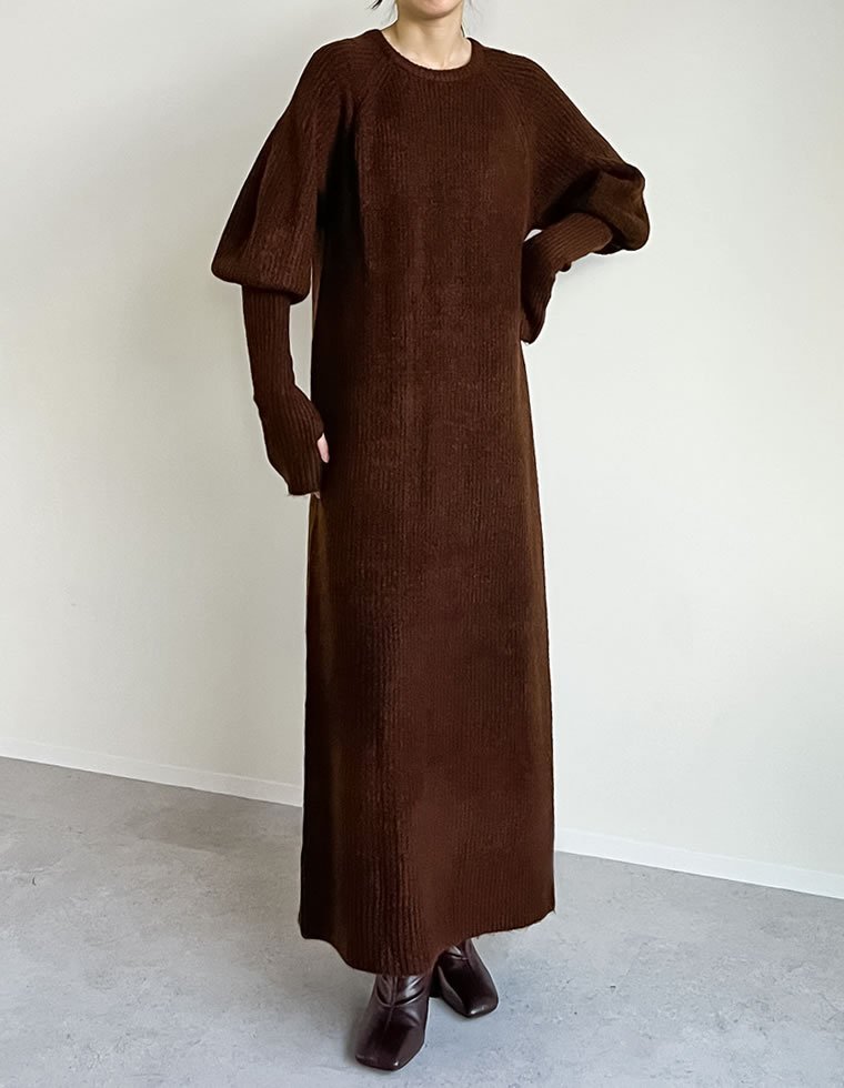 【リエディ/Re:EDIT】の指穴リブニットワンピース インテリア・キッズ・メンズ・レディースファッション・服の通販 founy(ファニー) ファッション Fashion レディースファッション Fashion for Women ワンピース Dresses ニットワンピース Knit Dresses コンパクト Compact, Small Size シンプル Simple, Minimal ストレート Straight, Straight Cut ストール Stole, Wrap スリーブ Sleeve, Long Sleeve / Short Sleeve バランス Balance, Style Balance フェミニン Feminine, Girly マフラー Scarf, Muffler ブラウン|ID: prp329100004799304 ipo3291000000034821028