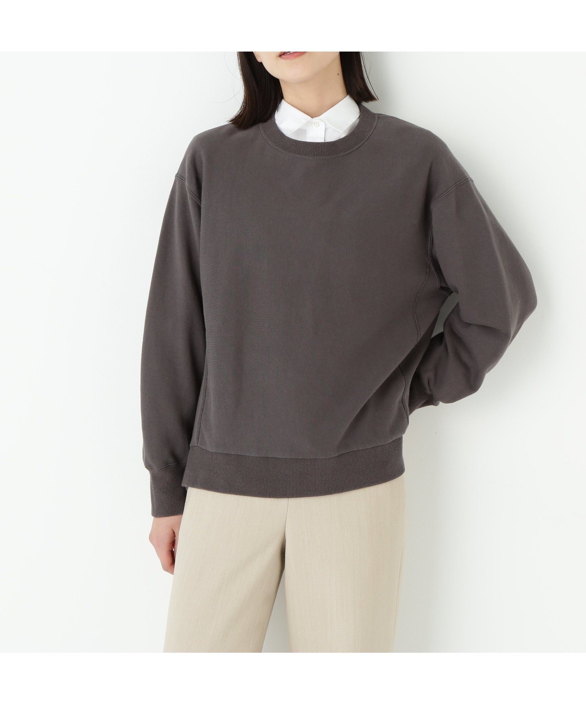 【ヒューマンウーマン/HUMAN WOMAN】のカラートレーナー インテリア・キッズ・メンズ・レディースファッション・服の通販 founy(ファニー) 　ファッション　Fashion　レディースファッション　Fashion for Women　おすすめ　Recommended / Our Picks　イエロー　Yellow　スウェット / スエット　Sweatshirt, Sweatwear　スタンダード　Standard, Basic　トレーナー　Sweatshirt, Trainer　ベーシック　Basic, Essential　ボトム　Bottoms, Lower Wear　チャコール1|ID: prp329100004799341 ipo3291000000035174484