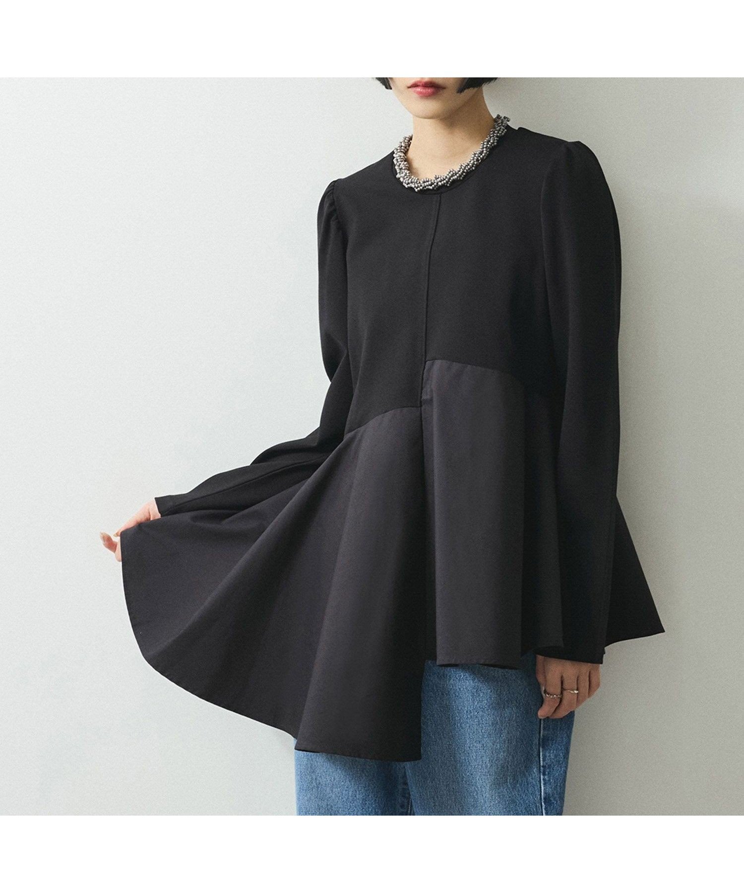 【アダム エ ロペ/ADAM ET ROPE'】の【WEB限定】・【オケージョン】フリルペプラムロングスリーブカットソー 人気、トレンドファッション・服の通販 founy(ファニー) ファッション Fashion レディースファッション Fashion for Women トップス・カットソー Cut & Sew Tops カットソー・ベーシックTシャツ Cut-and-Sewn Tops / Stretch Tees & Basics オケージョン Occasion Wear 春 Spring カットソー Cut and Sewn Top ギャザー Gathered, Ruffled コンビ Combo, Combination Style シェイプ Shape, Slim Fit シンプル Simple, Minimal スラックス Slacks, Dress Pants スリーブ Sleeve, Long Sleeve / Short Sleeve タイプライター Typewriter Fabric, Crisp Cotton デニム Denim, Jeans Material バランス Balance, Style Balance フェミニン Feminine, Girly フレア Flare, Flared ペプラム Peplum, Flared Hem ポケット Pocket, Pocket Detail ロング Long, Long-Length S/S・春夏 SS, Spring/Summer, Warm Season 夏 Summer エレガント 上品 Elegant 2025年 2025 2025春夏・S/S Spring/Summer 2025 SS25 other-1|ID: prp329100004799351 ipo3291000000034917082