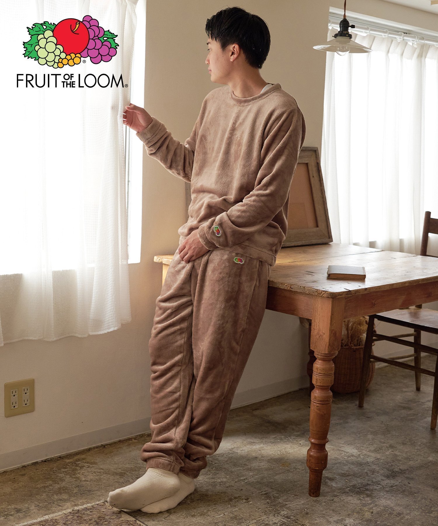 【ハンドサイン/HAND SIGN】のFRUIT OF THE LOOM/FTL ボアルームウェア インテリア・キッズ・メンズ・レディースファッション・服の通販 founy(ファニー) ファッション Fashion レディースファッション Fashion for Women ベーシック Basic, Essential ブラウン|ID: prp329100004799454 ipo3291000000034912648