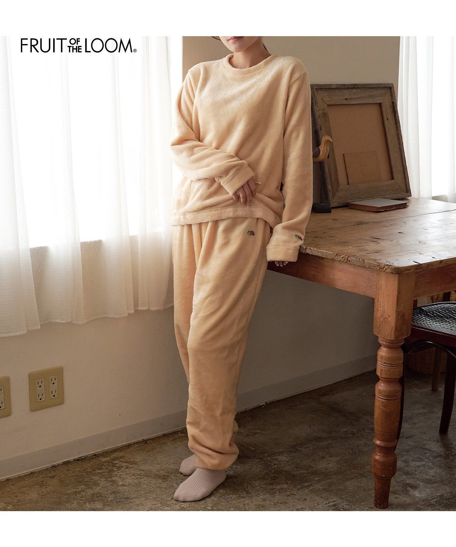 【ハンドサイン/HAND SIGN】のFRUIT OF THE LOOM/FTL ボアルームウェア インテリア・キッズ・メンズ・レディースファッション・服の通販 founy(ファニー) ファッション Fashion レディースファッション Fashion for Women ベーシック Basic, Essential ベージュ|ID: prp329100004799454 ipo3291000000034912650