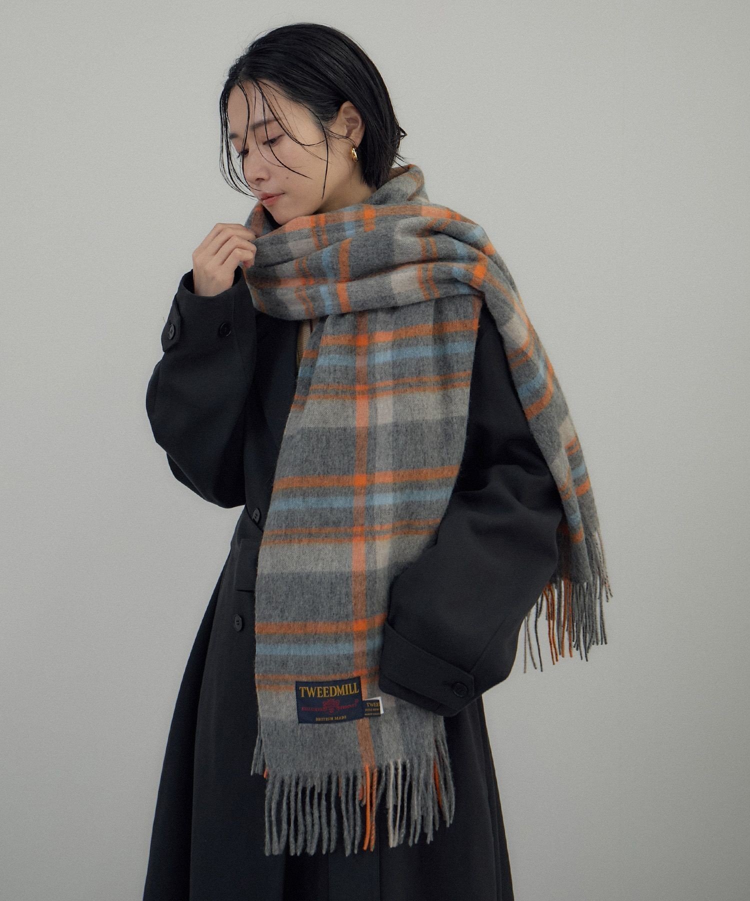 【サロン アダム エ ロペ/SALON adam et rope'】の【TWEEDMILL(ツイードミル)】Knee Rug(大判ストール) インテリア・キッズ・メンズ・レディースファッション・服の通販 founy(ファニー) 　ファッション　Fashion　レディースファッション　Fashion for Women　ストール　Stole, Wrap　ツイード　Twill, Twill Weave　グレー系(09)|ID: prp329100004799476 ipo3291000000034821974