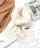 【セットアップセブン/SETUP7】のSETUP7/大判ピュアカシミヤ100% プレーンマフラー 大判ストール 無地 カシミヤ 60×200cm KZPT60 プレゼント ギフト O.WHT|ID: prp329100004799480 ipo3291000000034822008