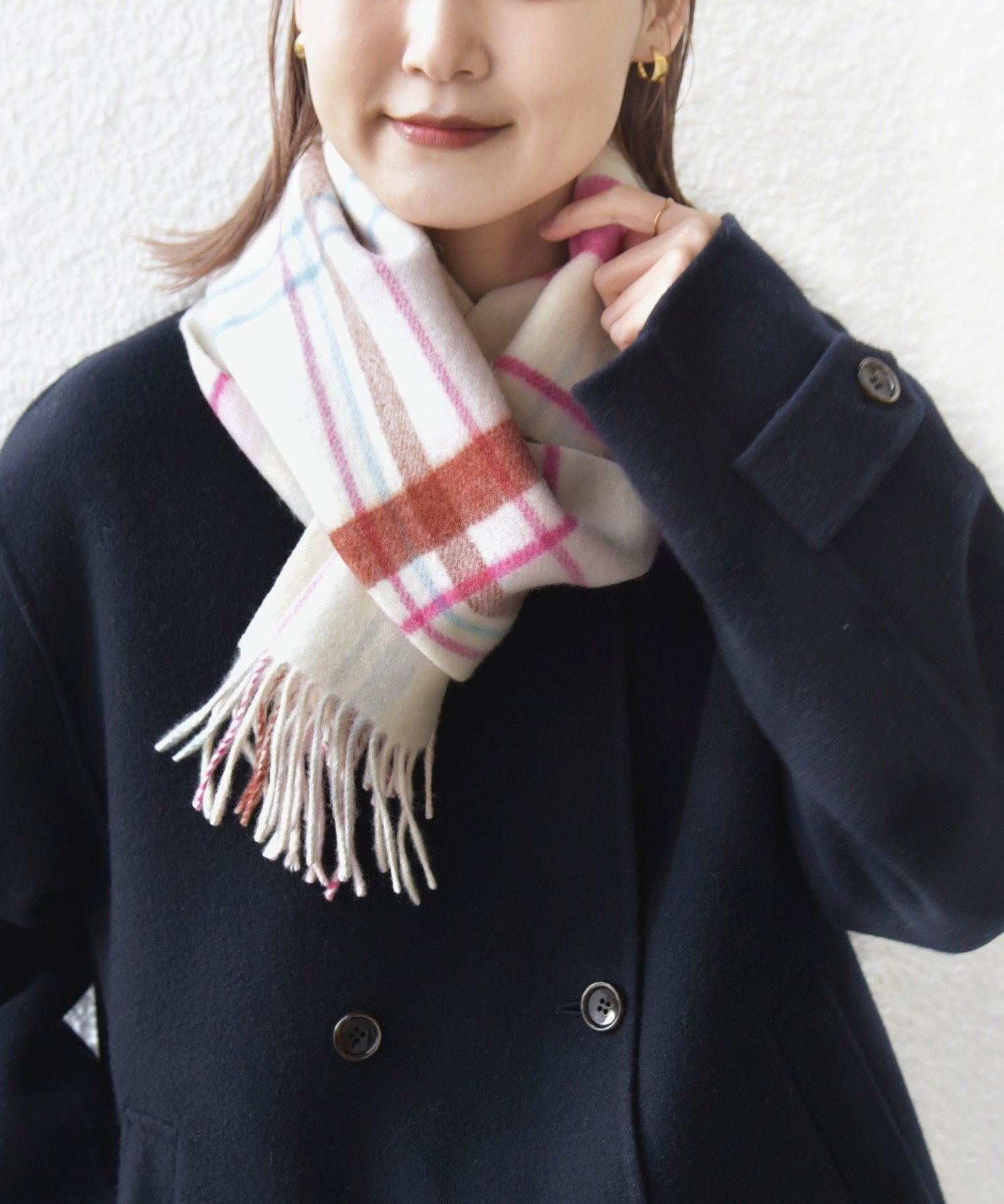 【シップス フォー ウィメン/SHIPS】のカシミヤ リバーシブル マフラー インテリア・キッズ・メンズ・レディースファッション・服の通販 founy(ファニー) 　ファッション　Fashion　レディースファッション　Fashion for Women　マフラー・スヌード / 冬小物の定番　Scarves & Mufflers　2025年　2025　2025-2026秋冬・A/W　Autumn/Winter 2025–26 AW25–26　マフラー　Scarf, Muffler　リバーシブル　Reversible, Two-Sided　ピンク|ID: prp329100004799499 ipo3291000000034880024