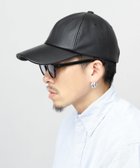 【エーエムエス/A.M.S】のキャップ メンズ 帽子 黒 ブラック 深め つば長め 本革 無地 ミスターカバー ブラック|ID: prp329100004799501 ipo3291000000034822131