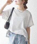 【シップス フォー ウィメン/SHIPS】の【WEB限定】SHIPS any 洗濯機可能 ワッフル ワイド TEE ライトグレー系1|ID: prp329100004799534 ipo3291000000034822321