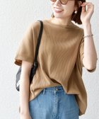 【シップス フォー ウィメン/SHIPS】の【WEB限定】SHIPS any 洗濯機可能 ワッフル ワイド TEE キャメル|ID: prp329100004799534 ipo3291000000034822327