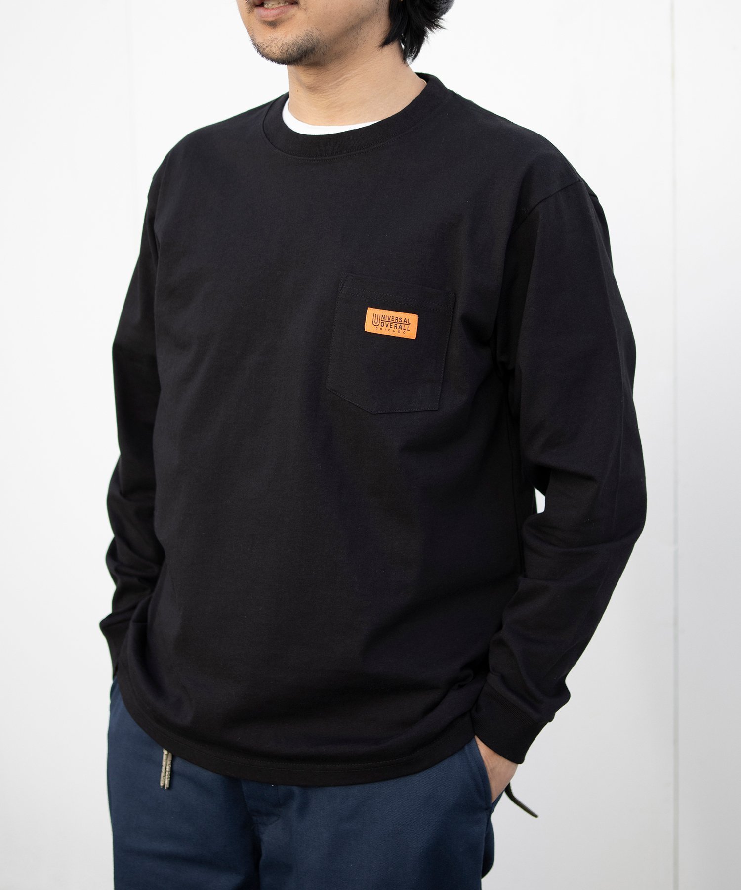 【ユニバーサル オーバーオール/UNIVERSAL OVERALL】のPOCKET LONG SLEEVE TEE / 長袖 /ポケT インテリア・キッズ・メンズ・レディースファッション・服の通販 founy(ファニー) ファッション Fashion レディースファッション Fashion for Women トップス・カットソー Cut & Sew Tops インナー Innerwear スリーブ Sleeve, Long Sleeve / Short Sleeve 定番 Standard, Basic Item 長袖 Long Sleeve, Full Sleeve ロング Long, Long-Length ワーク Workwear, Utility Style BLACK|ID: prp329100004799557 ipo3291000000034878746