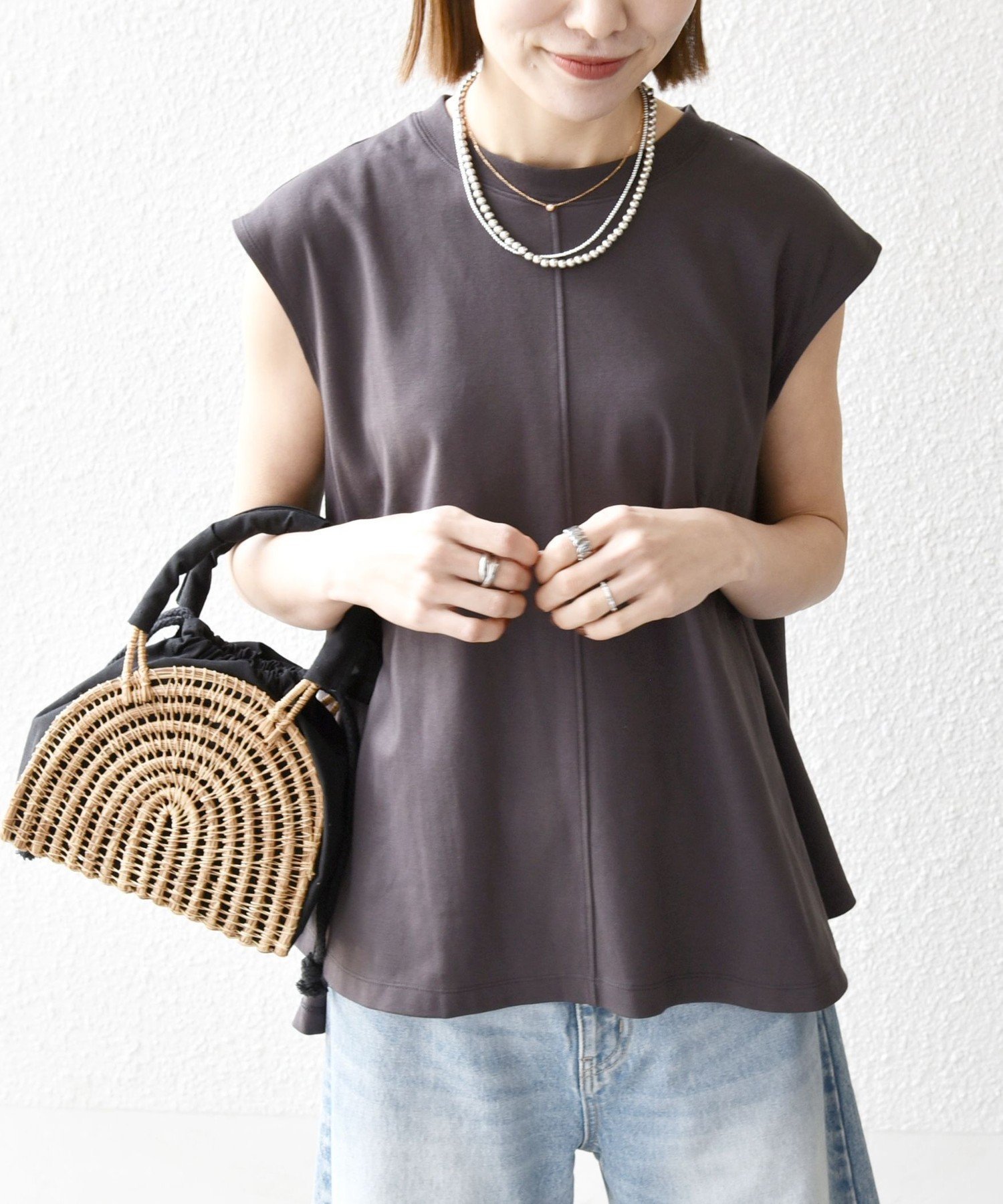 【シップス フォー ウィメン/SHIPS】のSHIPS any 接触冷感/汗染み防止加工/洗濯機可能 Aライン フレンチスリーブ TEE インテリア・キッズ・メンズ・レディースファッション・服の通販 founy(ファニー) 　ファッション　Fashion　レディースファッション　Fashion for Women　春　Spring　洗える　Machine Washable　シンプル　Simple, Minimal　スリーブ　Sleeve, Long Sleeve / Short Sleeve　ドレープ　Drape, Draping Fabric　バランス　Balance, Style Balance　フレア　Flare, Flared　フレンチ　French, French Style　フロント　Front, Front Design　ワイド　Wide, Wide Fit　S/S・春夏　SS, Spring/Summer, Warm Season　夏　Summer　2025年　2025　2025春夏・S/S　Spring/Summer 2025 SS25　グレー系その他|ID: prp329100004799559 ipo3291000000034822485