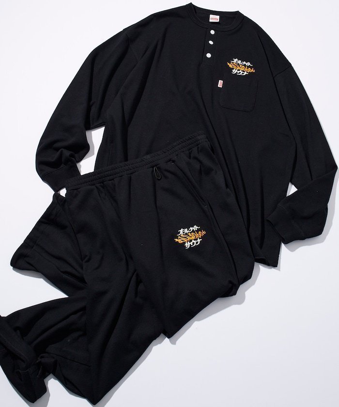 【フリークスストア/FREAK'S STORE】の別注 KANNAIGI Tempalay healthknit ロングスリーブ パイル/館内着 25AW インテリア・キッズ・メンズ・レディースファッション・服の通販 founy(ファニー) 　ファッション　Fashion　レディースファッション　Fashion for Women　トップス・カットソー　Cut & Sew Tops　ニット　Knit Tops & Sweaters　カラフル　Colorful Design　スリーブ　Sleeve, Long Sleeve / Short Sleeve　セットアップ　Set-Up, Coordinated Outfit　ドローコード　Drawcord, Drawstring Cord　定番　Standard, Basic Item　人気　Popular, Best Seller　長袖　Long Sleeve, Full Sleeve　ポケット　Pocket, Pocket Detail　別注　Limited Edition, Custom Order　ロング　Long, Long-Length　A/W・秋冬　Autumn/Winter　冬　Winter / This Winter　おすすめ　Recommended / Our Picks　お家時間・ステイホーム　Stay Home / At Home　夏　Summer　2025年　2025　2025-2026秋冬・A/W　Autumn/Winter 2025–26 AW25–26　ブラック|ID: prp329100004799560 ipo3291000000035165997