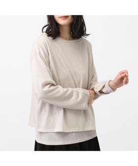 【スタディオ クリップ/studio CLIP】の《natural by clip》スラブ×テレコプルオーバーセット 人気、トレンドファッション・服の通販 founy(ファニー) ファッション Fashion レディースファッション Fashion for Women トップス・カットソー Cut & Sew Tops カジュアルプルオーバー・ニットトップス Pullovers & Knit Tops / Casual Pullovers インナー Innerwear シンプル Simple, Minimal テレコ Ribbed, Rib Stitch |ID:prp329100004799566