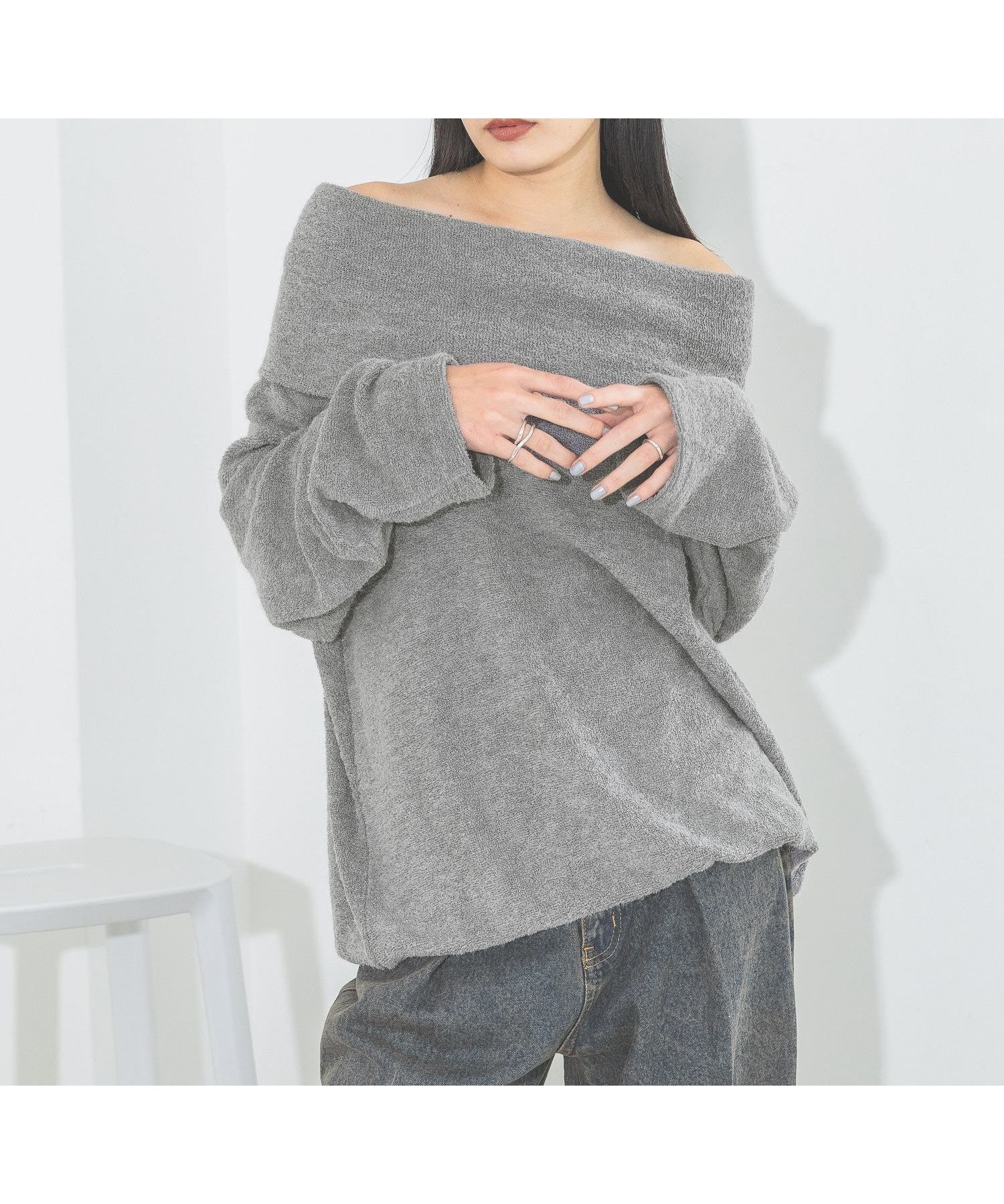 【ジーナシス/JEANASiS】の2WAYブークレオフショルプルオーバー インテリア・キッズ・メンズ・レディースファッション・服の通販 founy(ファニー) ファッション Fashion レディースファッション Fashion for Women トップス・カットソー Cut & Sew Tops カジュアルプルオーバー・ニットトップス Pullovers & Knit Tops / Casual Pullovers おすすめ Recommended / Our Picks ショート Short, Short Length スラックス Slacks, Dress Pants タートル Turtleneck, Turtle Collar デコルテ Décolleté, Neckline ボトム Bottoms, Lower Wear グレー|ID: prp329100004799582 ipo3291000000034822597