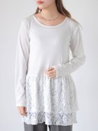 【エヘカソポ/ehka sopo】の裾レースカットソー 人気、トレンドファッション・服の通販 founy(ファニー) ファッション Fashion レディースファッション Fashion for Women トップス・カットソー Cut & Sew Tops カットソー・ベーシックTシャツ Cut-and-Sewn Tops / Stretch Tees & Basics おすすめ Recommended / Our Picks カットソー Cut and Sewn Top フィット Fit, Slim Fit レース Lace, Lace Fabric thumbnail オフホワイト|ID: prp329100004799594 ipo3291000000034874046