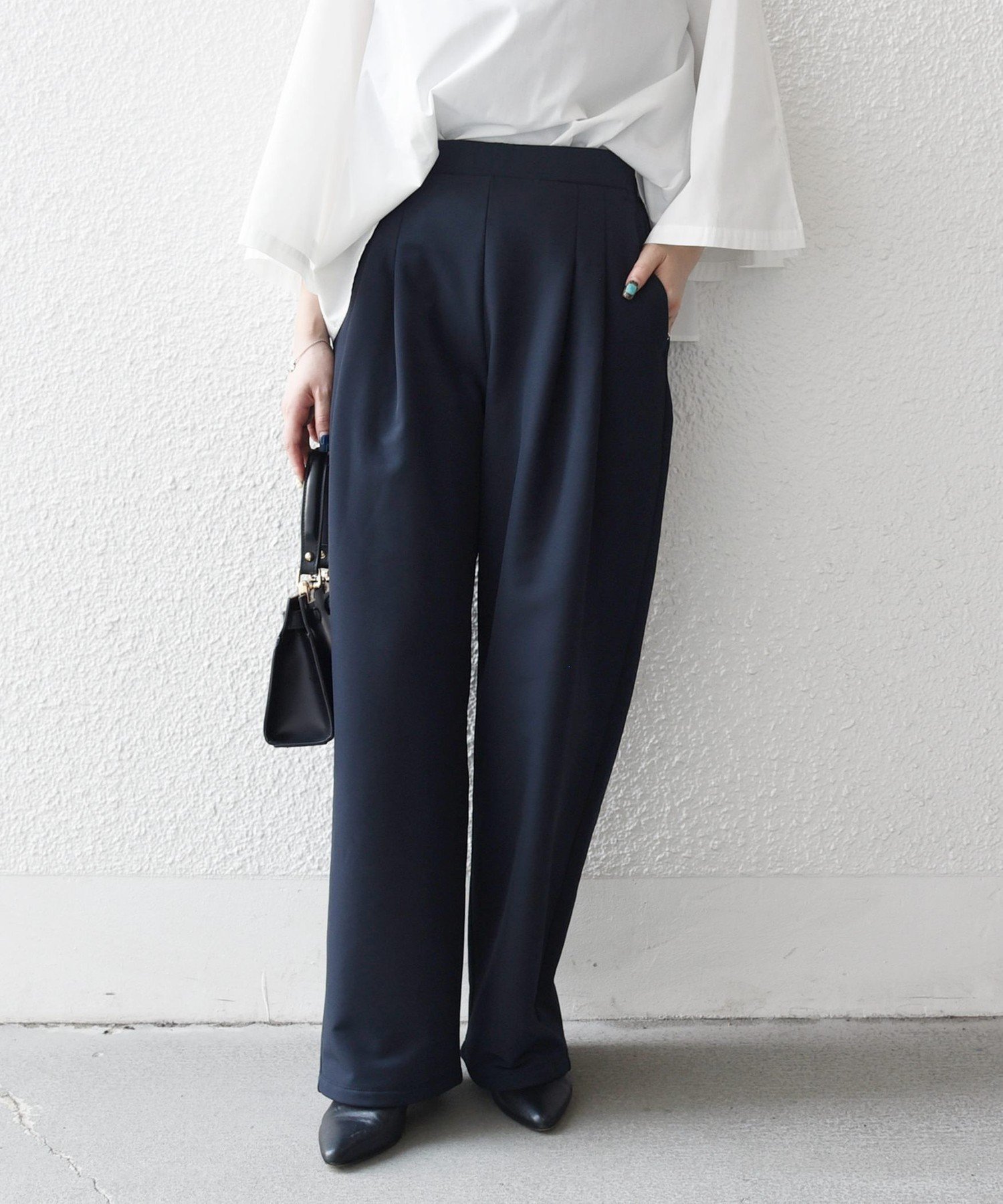 【シップス フォー ウィメン/SHIPS】のSHIPS any 洗濯機可能 裏起毛 イージー タック パンツ インテリア・キッズ・メンズ・レディースファッション・服の通販 founy(ファニー) ファッション Fashion レディースファッション Fashion for Women パンツ Pants & Trousers 洗える Machine Washable なめらか Smooth, Silky Texture ベーシック Basic, Essential おすすめ Recommended / Our Picks 2025年 2025 2025-2026秋冬・A/W Autumn/Winter 2025–26 AW25–26 ネイビー|ID: prp329100004799643 ipo3291000000034858057