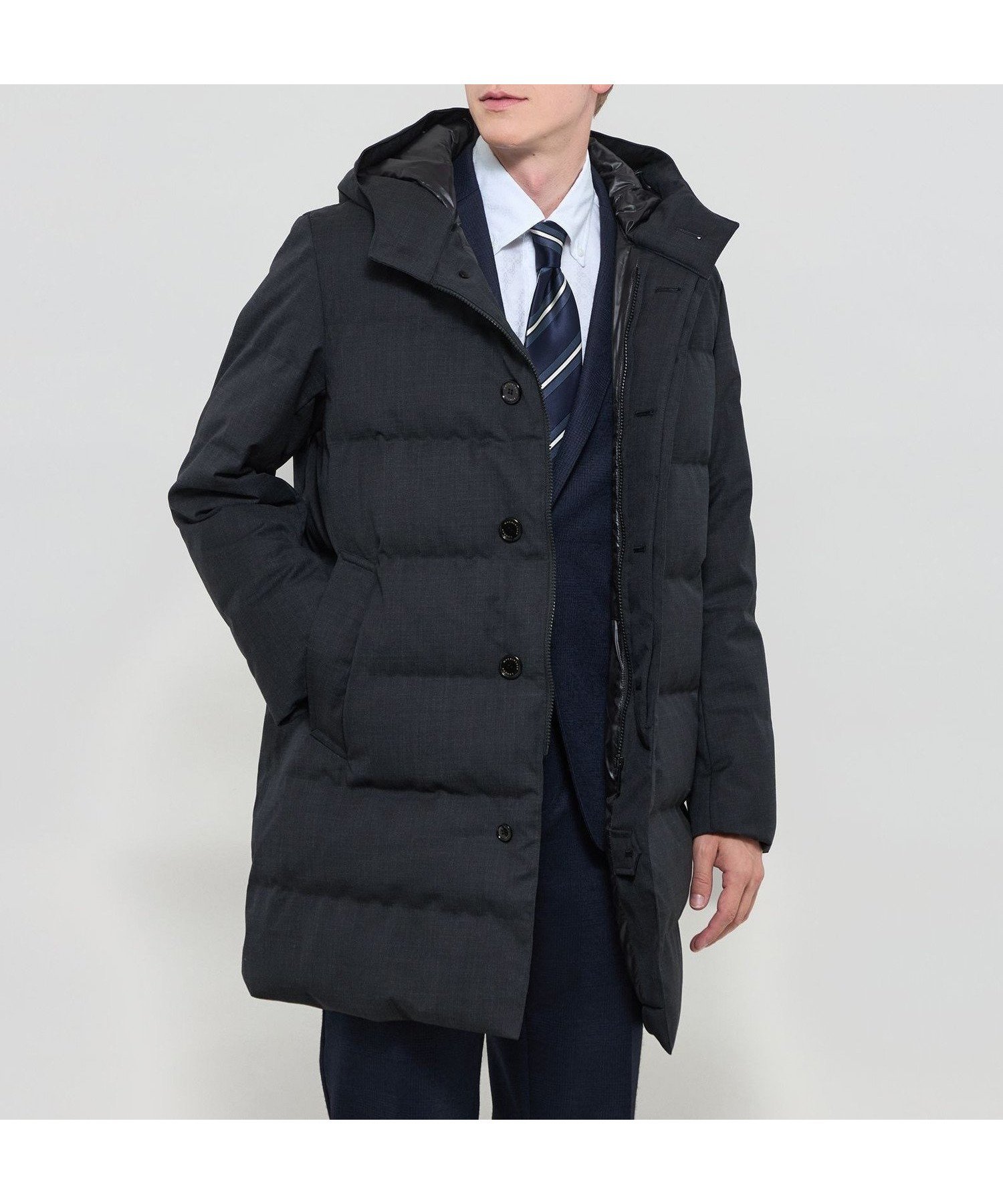 【マッキントッシュ ロンドン/MACKINTOSH LONDON / MEN】の【WEB・一部店舗限定】【DUNFORD HOOD】サキソニーツイルフーデッドアウター インテリア・キッズ・メンズ・レディースファッション・服の通販 founy(ファニー) ファッション Fashion メンズファッション Fashion for Men アウター Men's Coats Outerwear スタイリッシュ Stylish, Fashionable ダウン Down, Puffer ツイル Twist, Twisted Detail ロンドン London Style, British Inspired 冬 Winter / This Winter 秋 Autumn 軽量 Lightweight, Ultra Light グレー|ID: prp329100004799647 ipo3291000000034823013