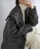 【イエナ/IENA】のヘリンボンツイードビッグカラーコート ブラックベース|ID:prp329100004799661