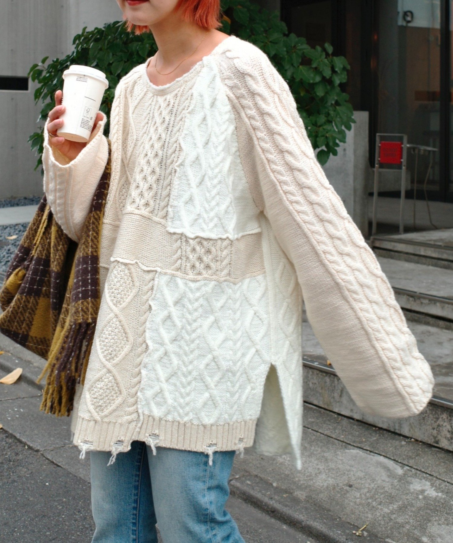 【チャオパニックティピー/CIAOPANIC TYPY】の【etsinta/エシンタ】リメイクオーバーラムニット 人気、トレンドファッション・服の通販 founy(ファニー) ファッション Fashion レディースファッション Fashion for Women トップス・カットソー Cut & Sew Tops ニット Knit Tops & Sweaters インナー Innerwear カットソー Cut and Sewn Top デニム Denim, Jeans Material パッチワーク Patchwork, Mixed Fabric ベスト Vest, Waistcoat ミックス Mix, Mixed Style おすすめ Recommended / Our Picks other-1|ID: prp329100004799687 ipo3291000000034823185