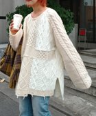 【チャオパニックティピー/CIAOPANIC TYPY】の【etsinta/エシンタ】リメイクオーバーラムニット 人気、トレンドファッション・服の通販 founy(ファニー) ファッション Fashion レディースファッション Fashion for Women トップス・カットソー Cut & Sew Tops ニット Knit Tops & Sweaters インナー Innerwear カットソー Cut and Sewn Top デニム Denim, Jeans Material パッチワーク Patchwork, Mixed Fabric ベスト Vest, Waistcoat ミックス Mix, Mixed Style おすすめ Recommended / Our Picks thumbnail アイボリー|ID: prp329100004799687 ipo3291000000034823187