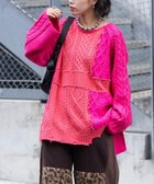 【チャオパニックティピー/CIAOPANIC TYPY】の【etsinta/エシンタ】リメイクオーバーラムニット 人気、トレンドファッション・服の通販 founy(ファニー) ファッション Fashion レディースファッション Fashion for Women トップス・カットソー Cut & Sew Tops ニット Knit Tops & Sweaters インナー Innerwear カットソー Cut and Sewn Top デニム Denim, Jeans Material パッチワーク Patchwork, Mixed Fabric ベスト Vest, Waistcoat ミックス Mix, Mixed Style おすすめ Recommended / Our Picks thumbnail ピンク|ID: prp329100004799687 ipo3291000000034823189