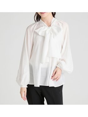 【セルフォード/CELFORD】のビッグリボンセミシアーブラウス 人気、トレンドファッション・服の通販 founy(ファニー) ファッション Fashion レディースファッション Fashion for Women トップス・カットソー Cut & Sew Tops シャツ・ブラウス・オフィスカジュアル Elegant Blouses & Button-Ups インナーキャミ Inner Camisole ジャケット Jacket, Outerwear スマート Smart, Elegant リボン Ribbon, Bow エレガント 上品 Elegant 春 Spring |ID:prp329100004799695