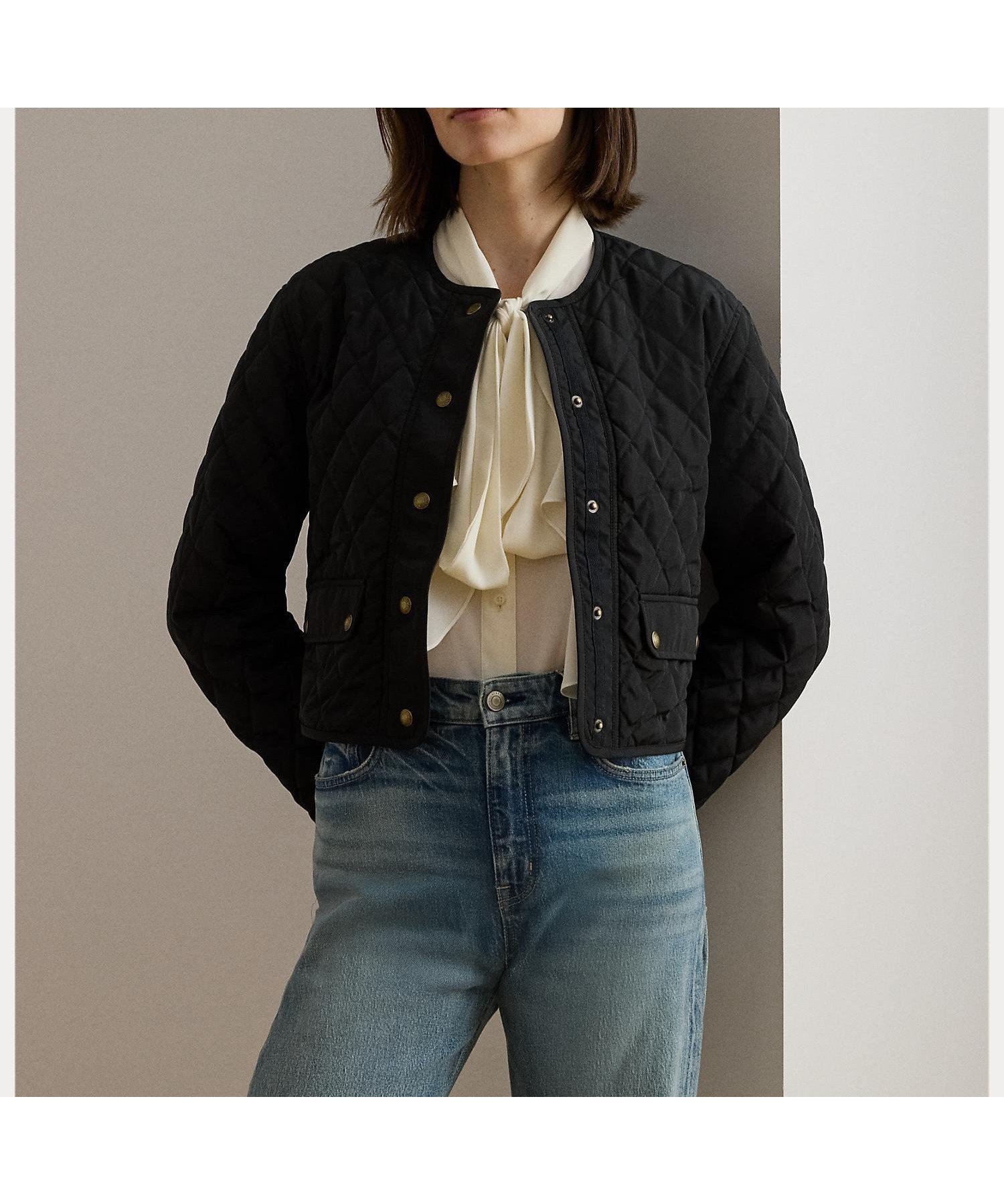 【ラルフローレン/RALPH LAUREN】のダイヤモンドキルテッド クロップド ジャケット インテリア・キッズ・メンズ・レディースファッション・服の通販 founy(ファニー) ファッション Fashion レディースファッション Fashion for Women アウター Coat / Outerwear Collection レディースジャケット・軽アウター Jackets インド Indian Textile カフス Cuff Design キルティング Quilted, Quilting クロップド Cropped, Short Length ジャケット Jacket, Outerwear ストレート Straight, Straight Cut ダイヤモンド Diamond, Brilliant Cut フラップ Flap, Flap Pocket フロント Front, Front Design ポケット Pocket, Pocket Detail メタル Metal, Metal Parts 長袖 Long Sleeve, Full Sleeve 001ブラック|ID: prp329100004799701 ipo3291000000034823259