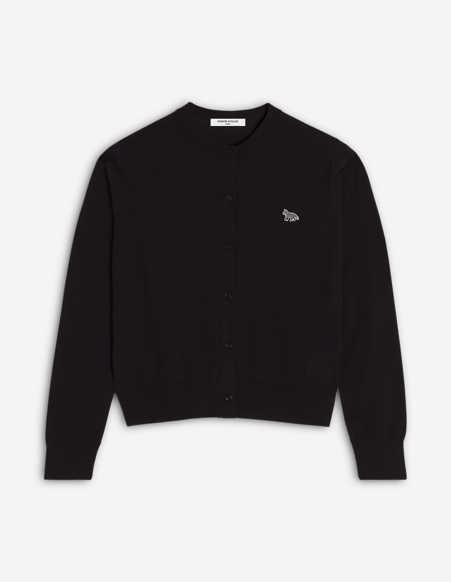 【メゾン キツネ/MAISON KITSUNE】のMaison Kitsune/BABY FOX PATCH REGULAR CARDIGAN インテリア・キッズ・メンズ・レディースファッション・服の通販 founy(ファニー) ファッション Fashion レディースファッション Fashion for Women トップス・カットソー Cut & Sew Tops カーディガン・羽織り Layered Style Cardigans 冬 Winter / This Winter コレクション Collection, Seasonal Line スタイリッシュ Stylish, Fashionable スタンダード Standard, Basic パッチ Patch, Appliqué 定番 Standard, Basic Item 無地 Plain, Solid Color A/W・秋冬 Autumn/Winter 長袖 Long Sleeve, Full Sleeve BLACK|ID: prp329100004799707 ipo3291000000034823296