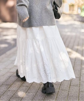 【スピック&スパン/Spick & Span】の《追加2》エンブロイダリーレーススカート 人気、トレンドファッション・服の通販 founy(ファニー) ファッション Fashion レディースファッション Fashion for Women スカート Skirts レース Lace, Lace Fabric |ID:prp329100004799718