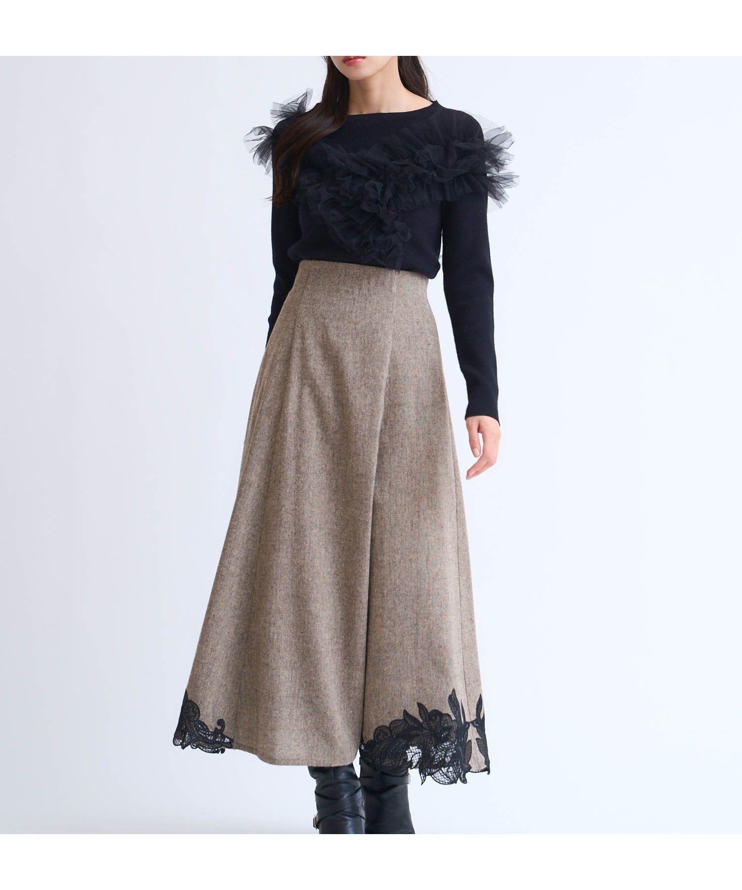 【ノエラ/Noela】のカットワーク刺繍ツイードスカート インテリア・キッズ・メンズ・レディースファッション・服の通販 founy(ファニー) ファッション Fashion レディースファッション Fashion for Women スカート Skirts チュール Tulip, Tulip Motif ツイード Twill, Twill Weave ポケット Pocket, Pocket Detail ワーク Workwear, Utility Style エレガント 上品 Elegant チャ|ID: prp329100004799720 ipo3291000000034823366