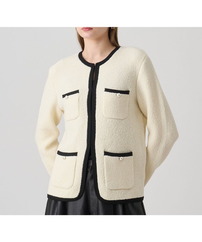 【アナイ/ANAYI】のウールブークレポケットロング カーディガン インテリア・キッズ・メンズ・レディースファッション・服の通販 founy(ファニー) https://founy.com/ ファッション Fashion レディースファッション Fashion for Women トップス・カットソー Cut & Sew Tops カーディガン・羽織り Layered Style Cardigans カーディガン Cardigan, Knitwear 今秋 This Fall スマート Smart, Elegant 定番 Standard, Basic Item ポケット Pocket, Pocket Detail メタル Metal, Metal Parts A/W・秋冬 Autumn/Winter 再入荷 Restock / Back in Stock エレガント 上品 Elegant |ID: prp329100004799733 ipo3291000000034823473