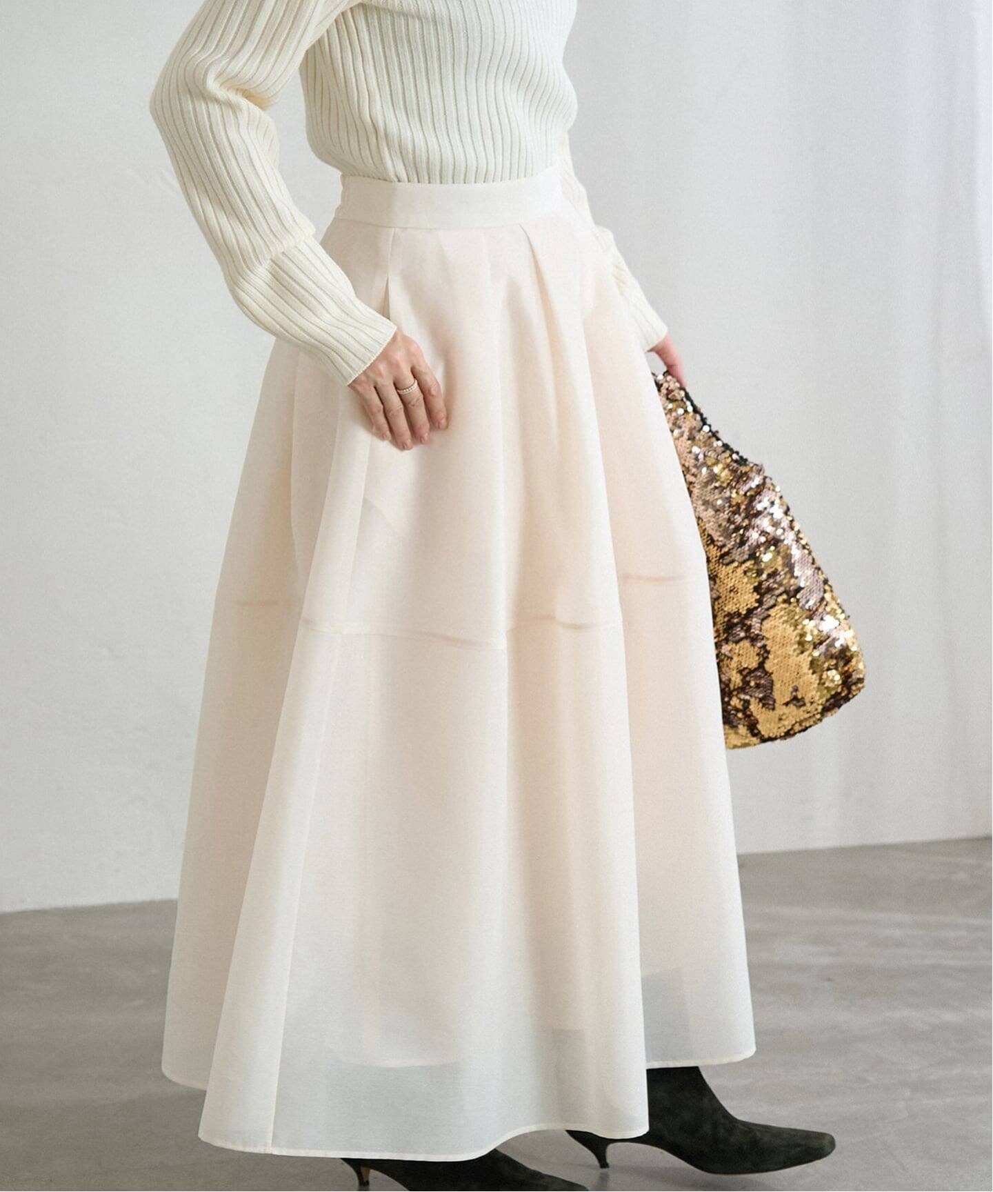 【イエナ/IENA】のシアーフォルムスカート インテリア・キッズ・メンズ・レディースファッション・服の通販 founy(ファニー) 　ファッション　Fashion　レディースファッション　Fashion for Women　スカート　Skirts　2025年　2025　2025-2026秋冬・A/W　Autumn/Winter 2025–26 AW25–26　オーガンジー　Organza Fabric　シアー　Sheer, See-Through　ショート　Short, Short Length　シルク　Silk, 100% Silk　スマート　Smart, Elegant　バランス　Balance, Style Balance　ホリデーシーズン　Holiday Season　冬　Winter / This Winter　ナチュラル|ID: prp329100004799740 ipo3291000000034823515