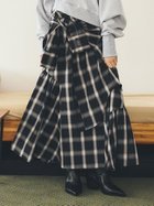 【ファーファー/FURFUR】のシャツドッキングチェックスカート 人気、トレンドファッション・服の通販 founy(ファニー) ファッション Fashion レディースファッション Fashion for Women スカート Skirts シンプル Simple, Minimal スマート Smart, Elegant トレンド Trend, Trending Now ドッキング Docking, Mixed Material パターン Pattern, Design Print フレア Flare, Flared メンズ Men's, Menswear thumbnail BLK[009]|ID: prp329100004799766 ipo3291000000035160634