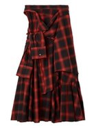 【ファーファー/FURFUR】のシャツドッキングチェックスカート 人気、トレンドファッション・服の通販 founy(ファニー) ファッション Fashion レディースファッション Fashion for Women スカート Skirts シンプル Simple, Minimal スマート Smart, Elegant トレンド Trend, Trending Now ドッキング Docking, Mixed Material パターン Pattern, Design Print フレア Flare, Flared メンズ Men's, Menswear thumbnail RED[046]|ID: prp329100004799766 ipo3291000000035160635
